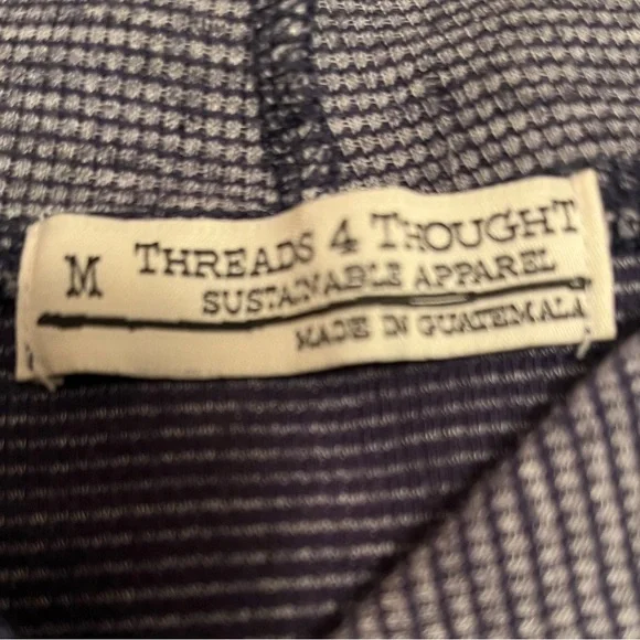 Threads 4 Thought, men’s LS pullover, navy blue, size M * - Picture 3 of 4